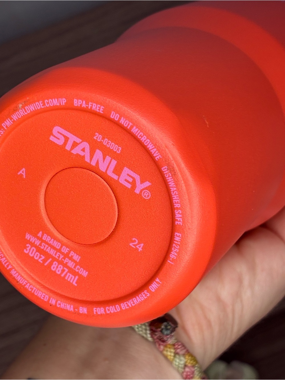 GUC Stanley Insulated 30oz Travel Tumbler - Orange with Pink Lid - Picture 6 of 6